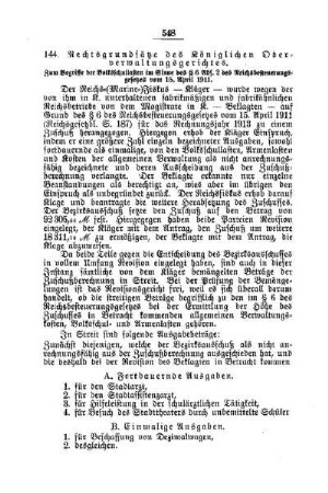 Rechtsgrundsätze des Königlichen Oberverwaltungsgerichtes : [F. Öffentliches Volksschulwesen]