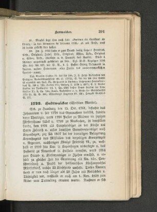 1722. Hudtwalcker (Christian Martin).