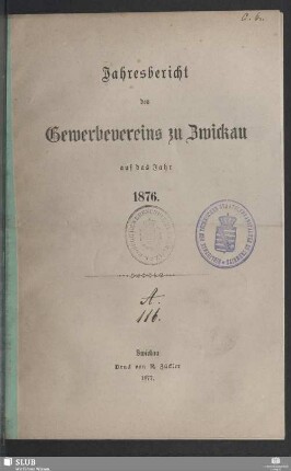 1875/76(1877): Jahresbericht des Gewerbevereins zu Zwickau