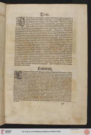 Trier, Cobolentz (Koblenz), [Rottenburg]