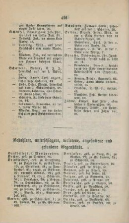 Gestohlene, unterschlagene, verlorene, angehaltene und gefundene Gegenstände