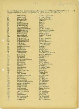 Kreis Dippoldiswalde / Frühling Zusammenfassung 1935 [Zusammenfassung der Umfrage in Orten im Kreis Dippoldiswalde]