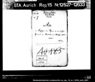 Der Thora-Aufseher Abraham Wolffs bei der jüdischen Gemeinde in Aurich