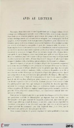 Avis au lecteur