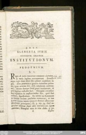 Elementa Iuris Secundum Ordinem Institutionum.