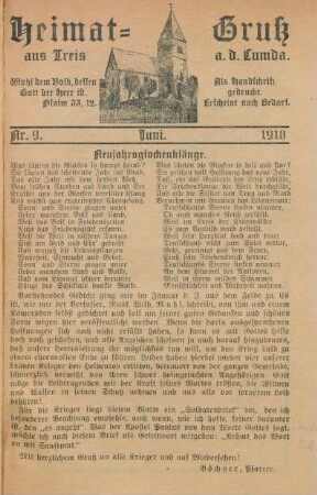 9.1918: Heimatgruß aus Treis a. d. Lumda