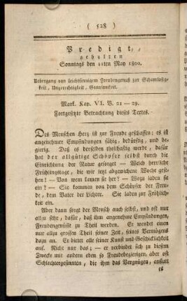 528-539, Predigt, gehalten Sonntags den 11ten May 1800.
