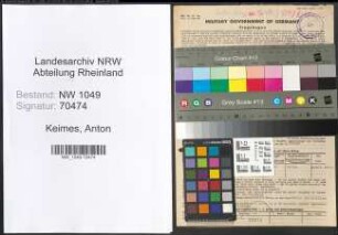 Entnazifizierung Anton Keimes , geb. 13.05.1906 ()