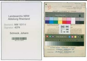 Entnazifizierung Johann Schnock , geb. 07.10.1902 (Maschinist)