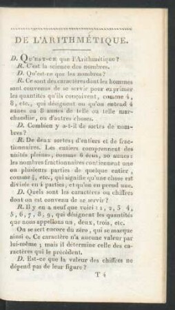 De l'arithmétique.