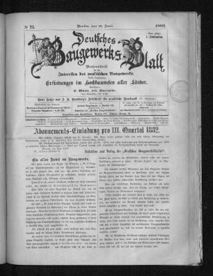 42. Jahrgang. No. 23.