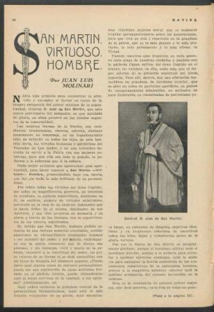 San Martín. - Virtuoso. - Hombre.