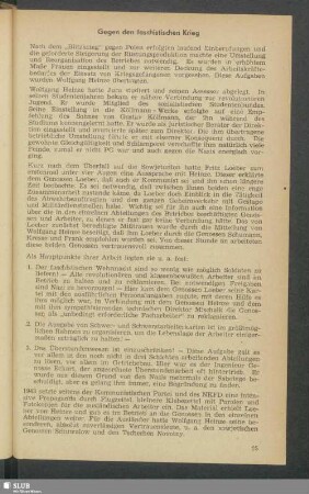 Gegen den faschistischen Krieg