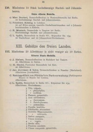 XIII. Gehölze des freien Landes