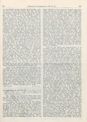 521-524 [Rezension] Balié, P., Les Commentaires de Jean Duns Scot sur les quatre livres des Sentences