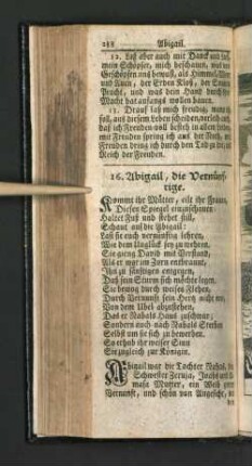 16. Abigail, die Vernünftige.