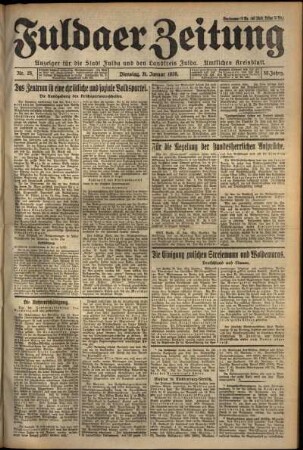 Ausgabe vom Dienstag, den 31. Januar 1928.
