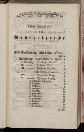 Einleitungstafel zum Mineralreiche.