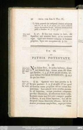 Tit. IX. De Patria Potestate.