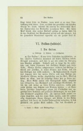 VI. Balkan-Halbinsel