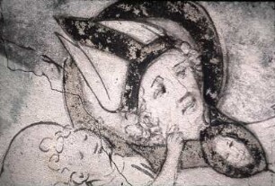 Christus in der Mandorla umgeben von den Kirchenvätern und den Evangelistensymbolen