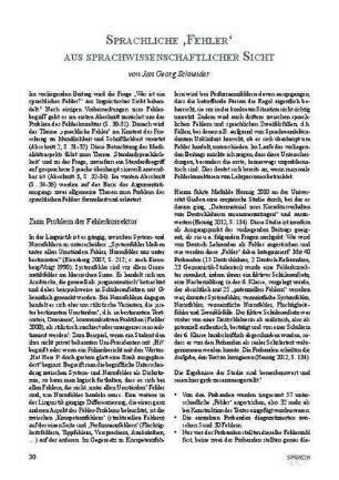 Sprachliche 'Fehler'