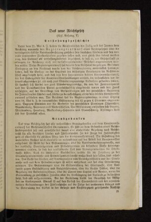 Das neue Reichsgesetz