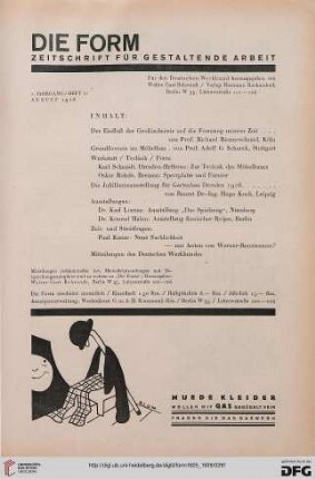 Heft 11 (August 1926)