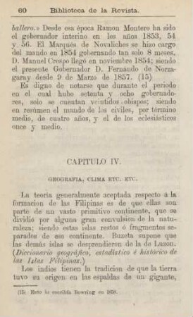 Capitulo IV. Geografia, clima etc. etc.