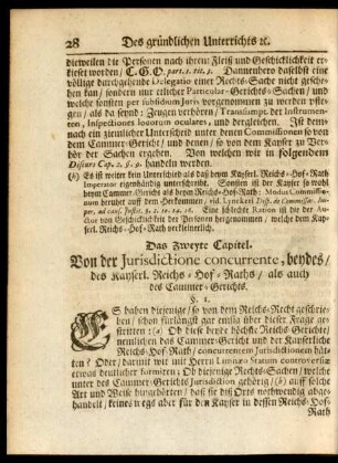 Das Zweyte Capitel.