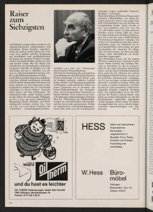 94, Raiser zum Siebzigsten
