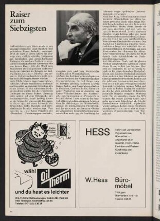 94, Raiser zum Siebzigsten
