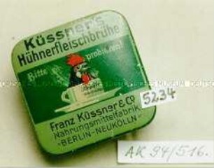 Automaten-Blechdose für "Küssner's Hühnerfleischbrühe Franz Küssner und Co. Nahrungsmittelfabrik BERLIN-NEUKÖLLN"