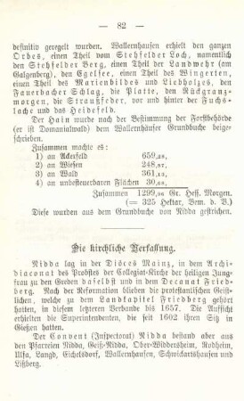 Die kirchliche Verfassung.