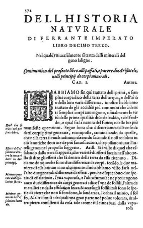 Libro Decimo Terzo. Nel quale universalmente si tratta delli minerali del geno saligno