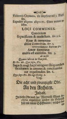 Die acht und zwantzigste Ode. An den Architen