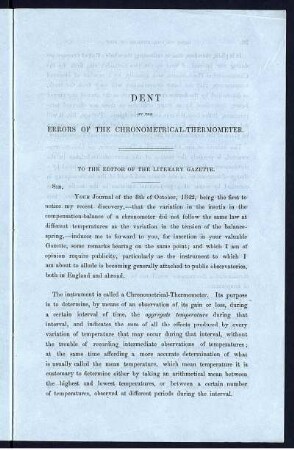 On the errors of the chronometrical-thermometer