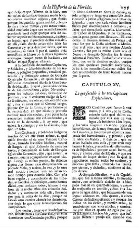 Cap. 15. Lo que sucediò à los tres Capitanes Exploradores.