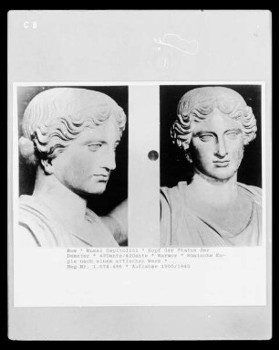 Kopf der Statue der Demeter