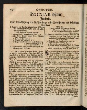 1232-1240, Der CXLVII. Psalm