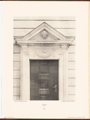 Rudolf Virchow-Krankenhaus, Berlin: Detail Portal Kapelle (aus: Neubauten der Stadt Berlin, Bd. VI, 1907)