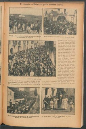 De España.- Rogativas para obtener lluvias
