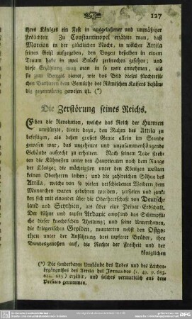 Die Zerstörung seines Reichs