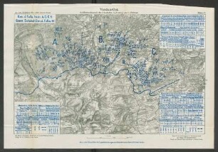 Skizze 2. Verdun=Ost. Artillerieaufmarsch der Abschnitte a, b und C am 21. Februar.