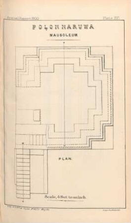 Plate XVI. Polonnaruwa. Mausoleum. Plan
