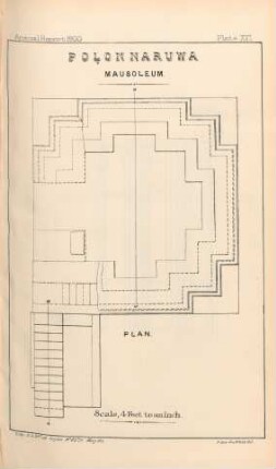 Plate XVI. Polonnaruwa. Mausoleum. Plan