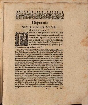 Disputatio de iure venandi