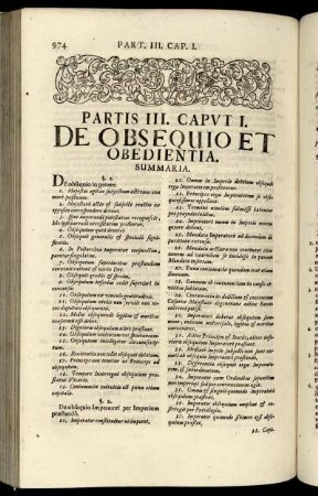 Caput I. De Obsequio Et Obedientia.