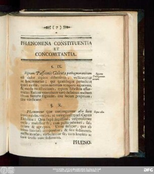 Phaenomena Constituentia Et Concomitantia.