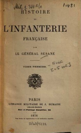 Histoire de l'infanterie française, 1